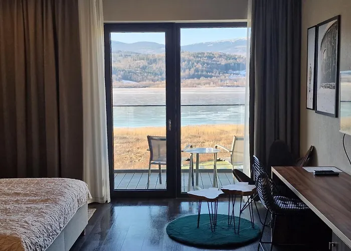 Lake Studio 28 - widok na góry i zalew- L&Hill Apartament Sosnówka